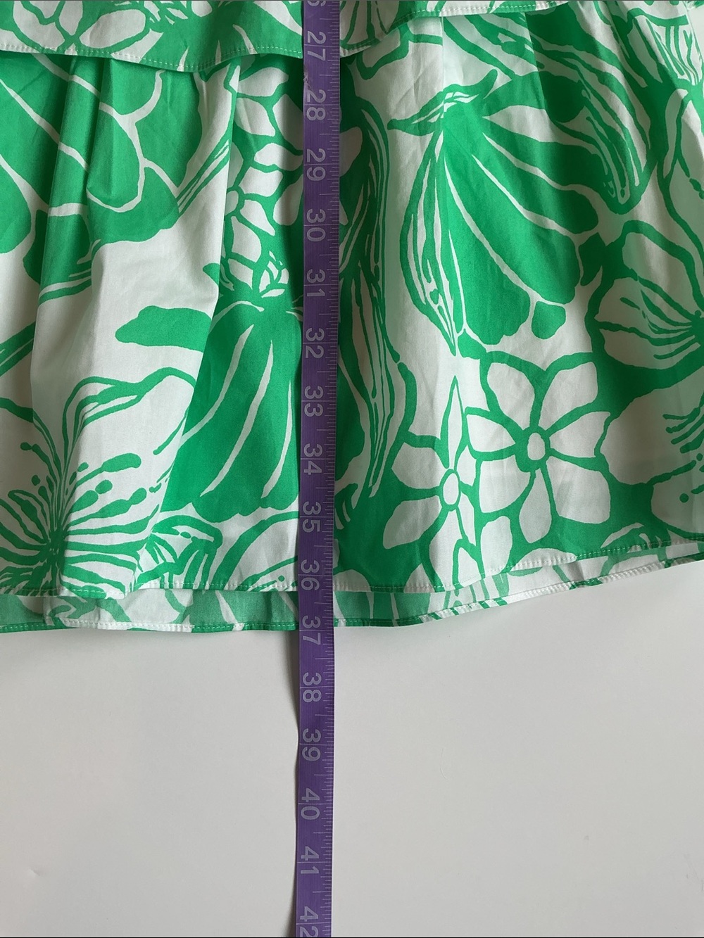 NWT Lilly Pulitzer RitaMarie V-Neck Ruffle Dress Spearmint Green Size 14 - Picture 11 of 13